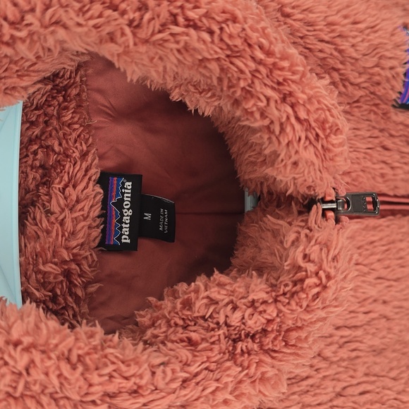 Patagonia Vest Womens M Los Gatos Fleece Deep Pile Faux Fur Full Zip Logo - Picture 5 of 12